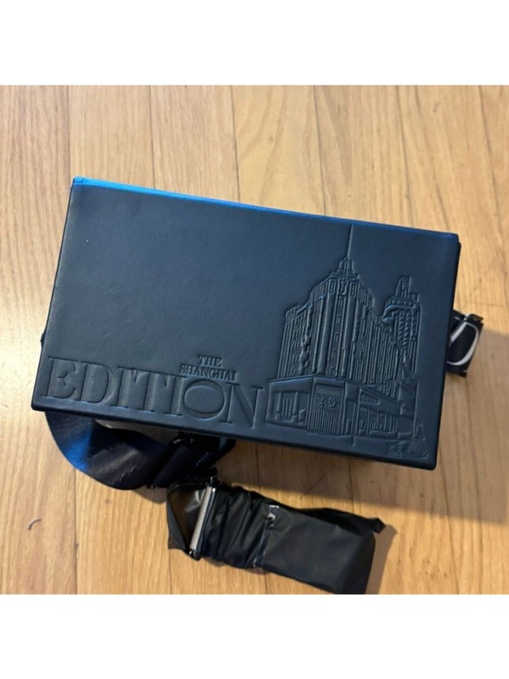 The Shanghai EDITION HOTEL Embossed Cityscape design Box with Carrying Straps